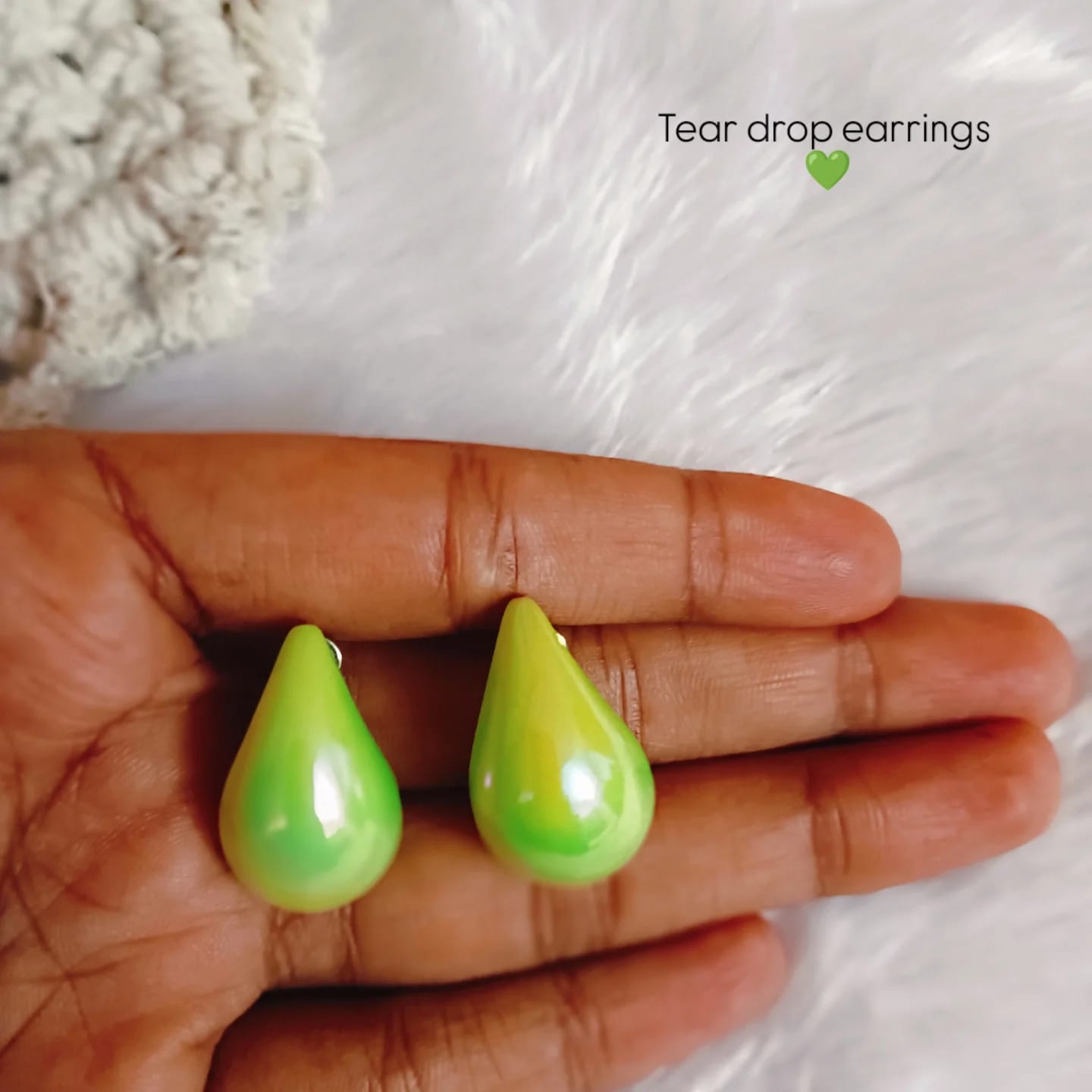 Pink Tear Drop Earrings